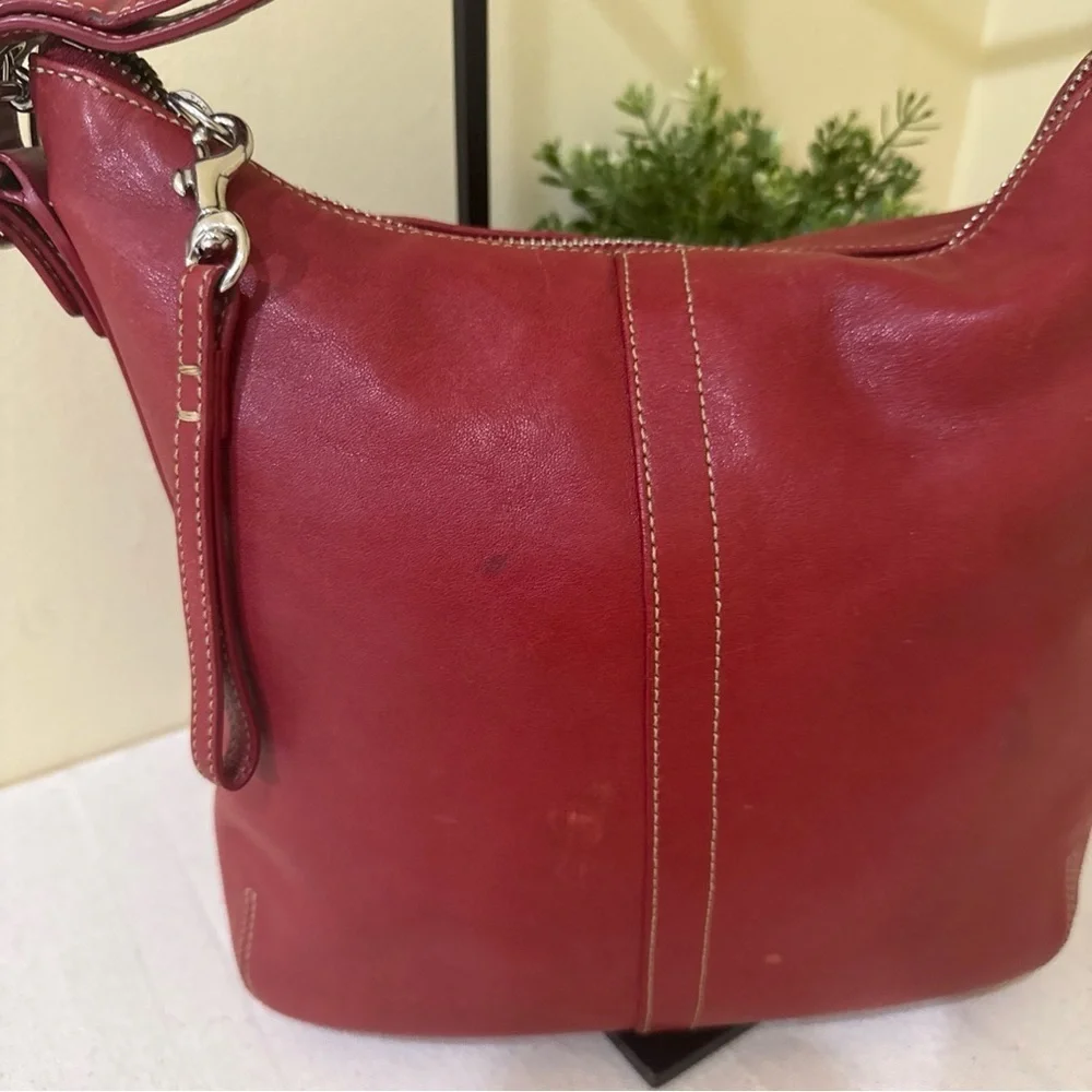 COACH SohoVintage Rusty Red Leather Hobo Crossbody classic Coach bucket Handbag